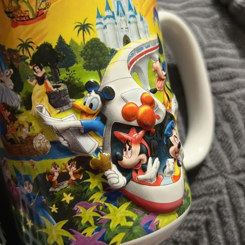 Walt Disney World 3D Four Parks One World Coffee Mug with GRANDMA Handle